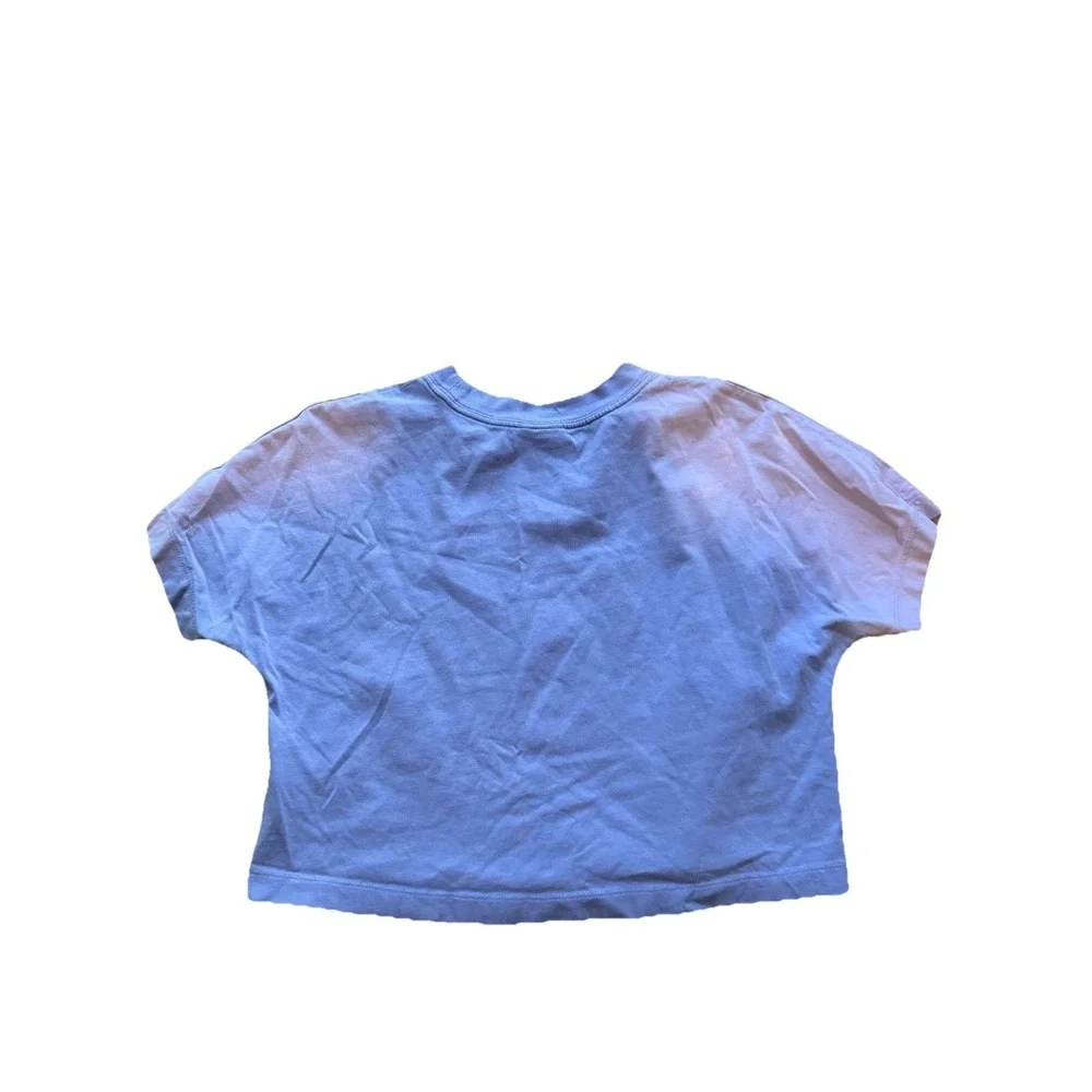 Nike Swoosh Crop Graphic T-shirt Purple Lavender Cotton Tee Women's Medium